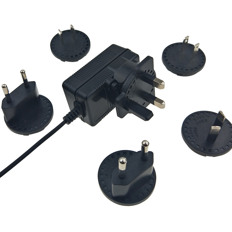Interchangeable Plugs 9v 300ma AC DC Adapter