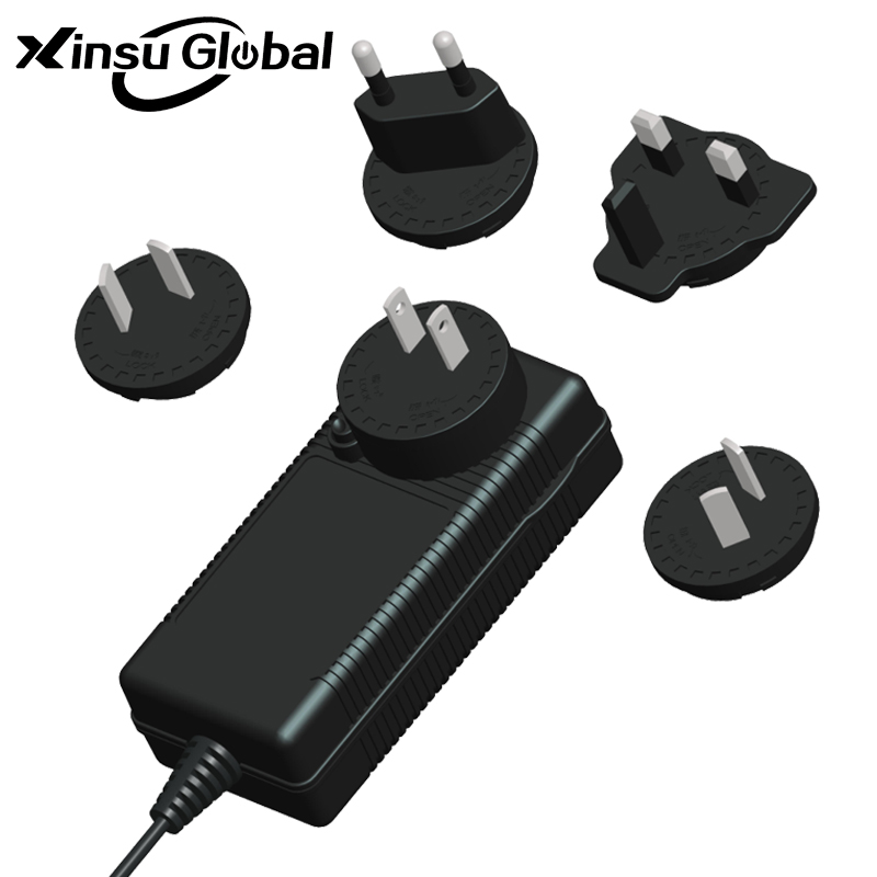 Interchangeable Plug 6V 5A AC DC Power Supply Adapter