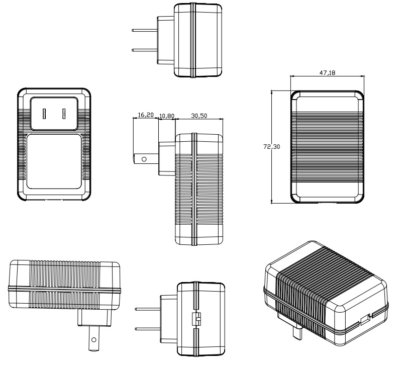 12V 1.8A Power Adapter