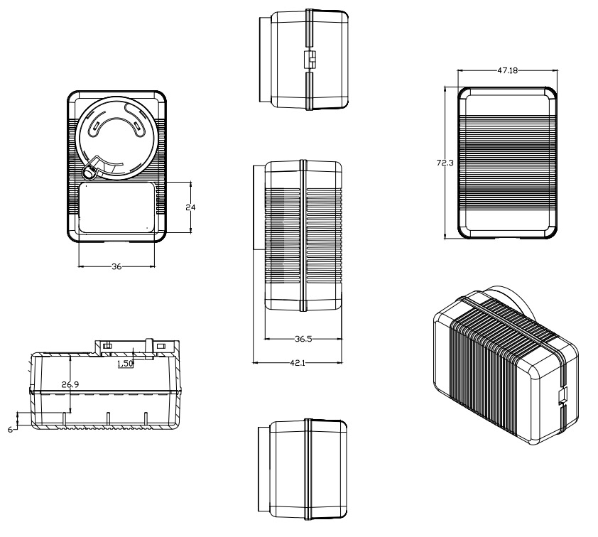 12v 2a interchangeable plug power adapter