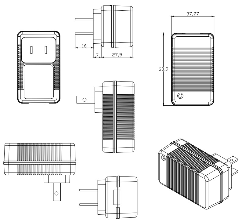 21V 0.5A lithium battery charger with cUL