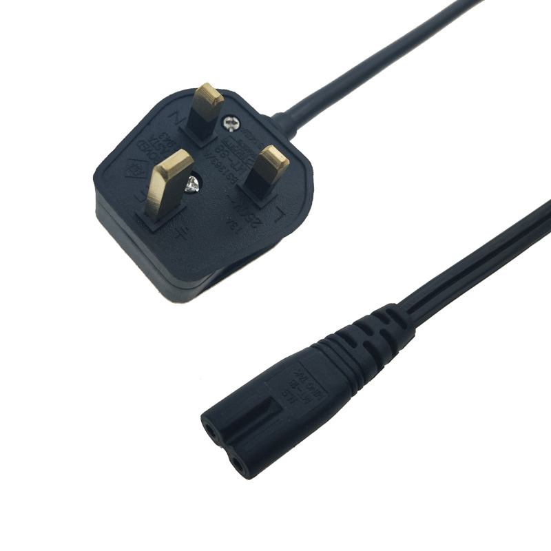 AC cord with UK plug C7 2pin