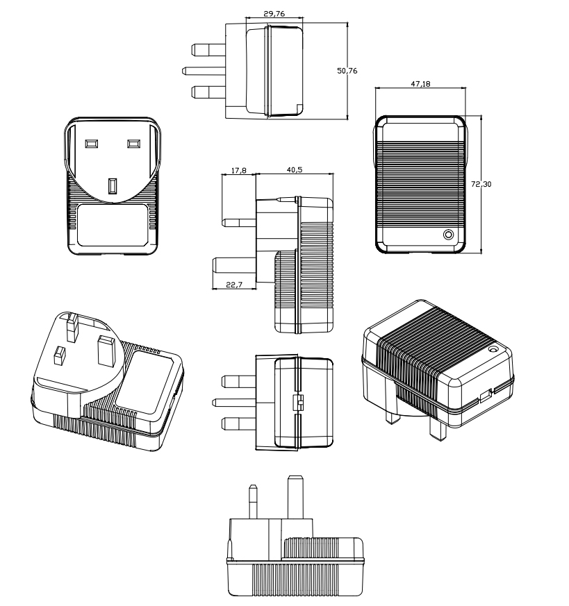 6V 3.5A Wall Plug AC DC Adaptor