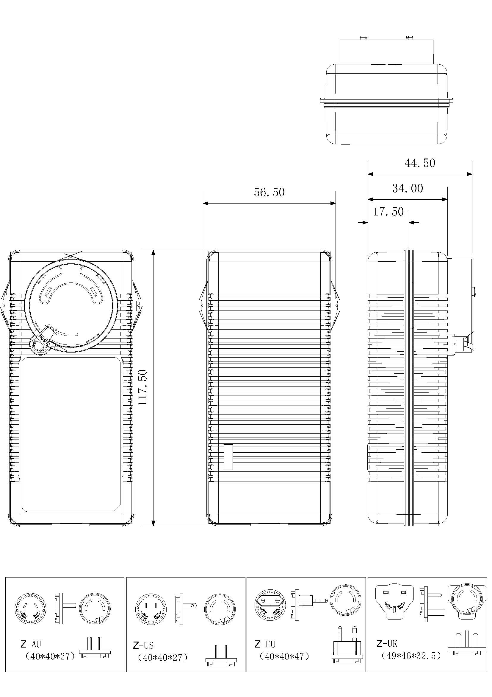 5v 6a Interchangeable Adapter