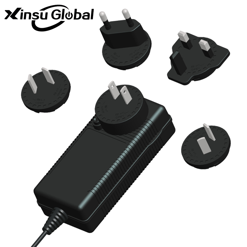 Interchangeable Plug 5V 6A AC DC Power Adapter