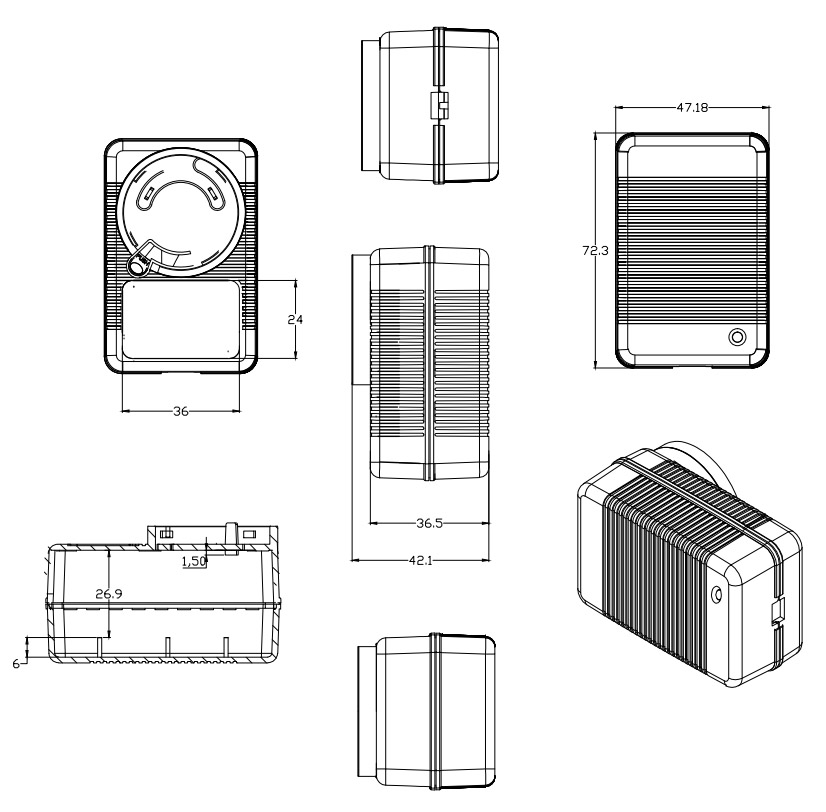 19V 1A Interchangeable Plug Switching Power Supply