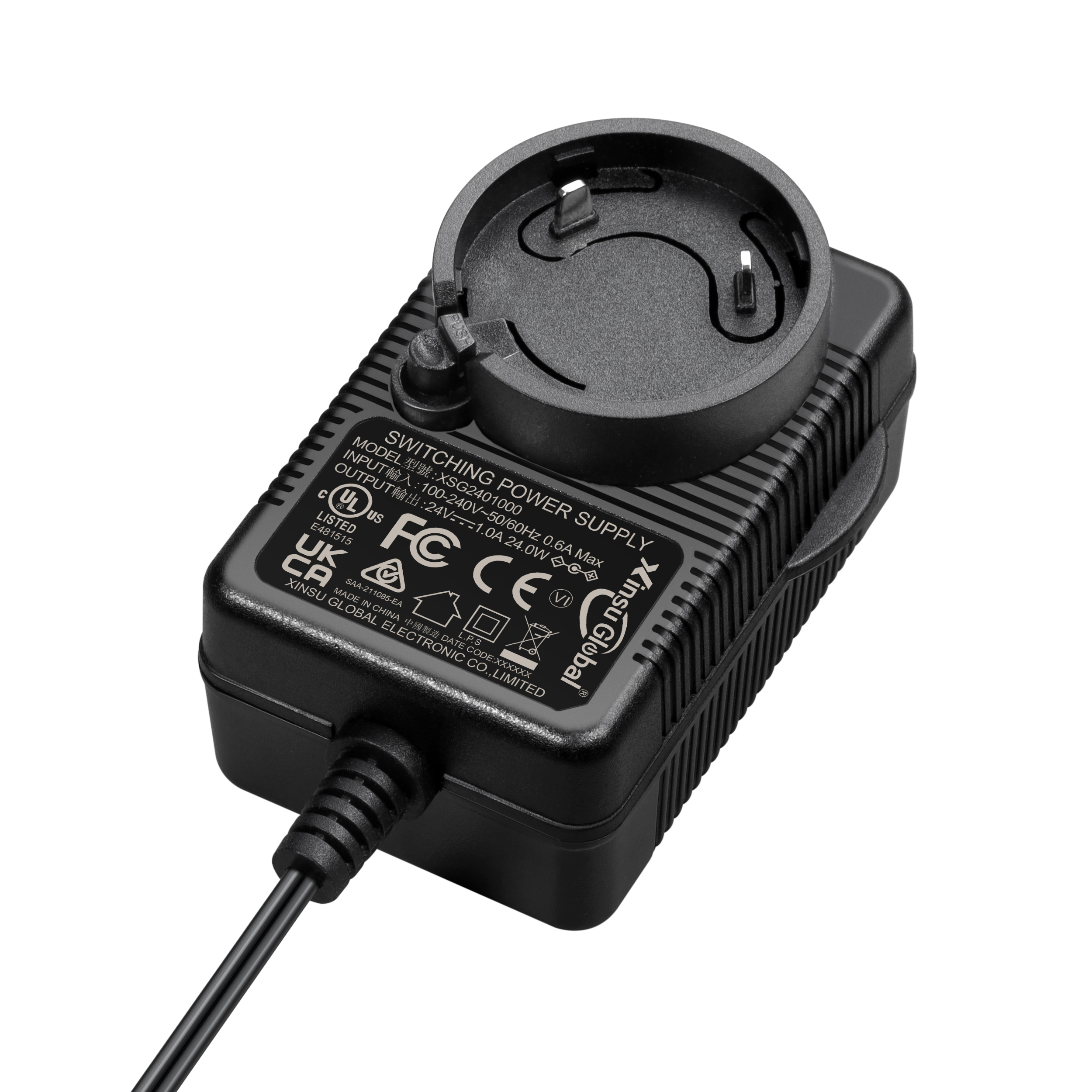 Detachable Plugs Switching Power Supply 12V 2A for Electric Standing Desk Switches POE LED Panel